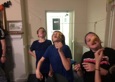 Halloween donut eating